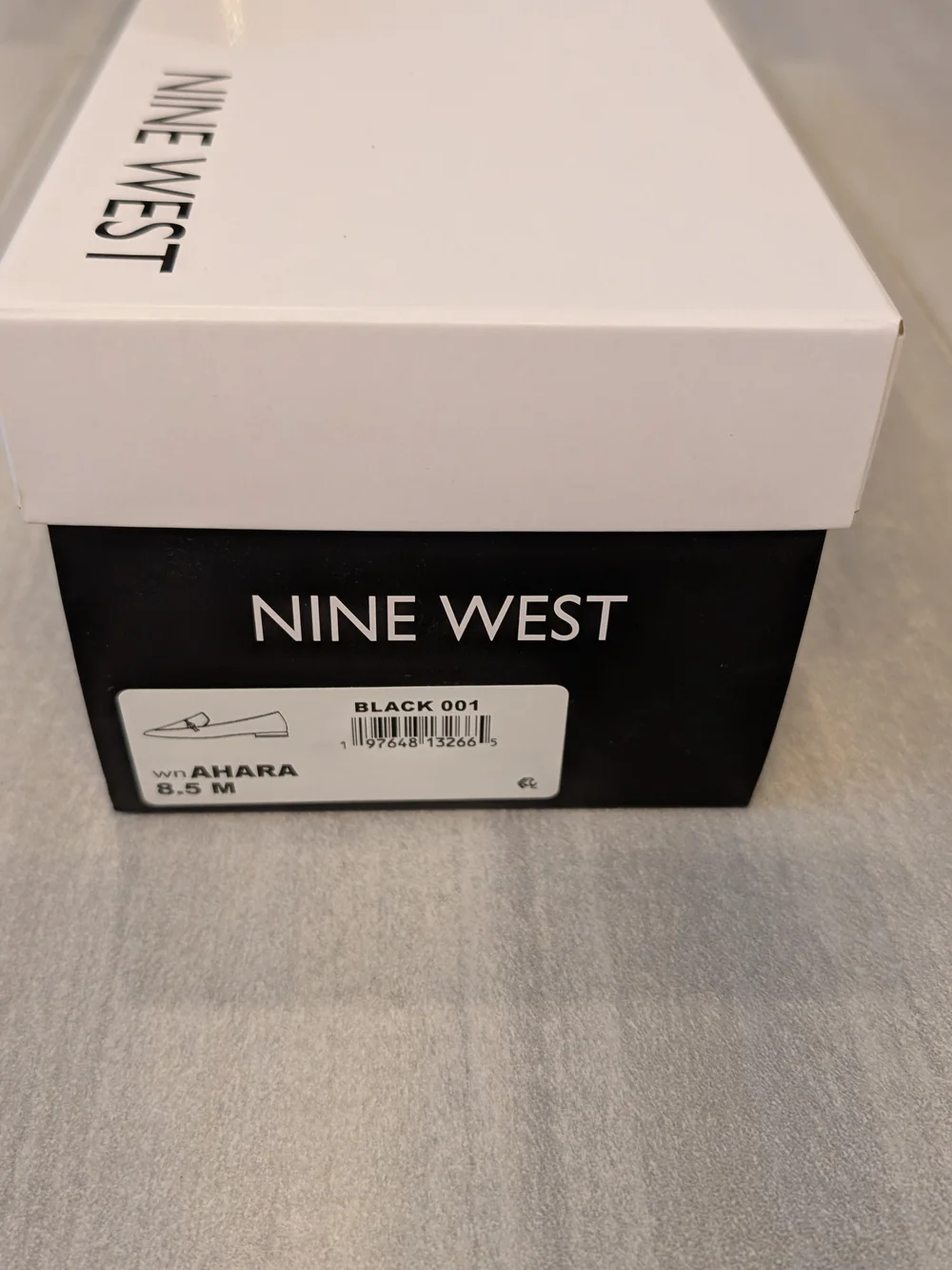 Nine West Black Suede flats with chic accent chain - NIB